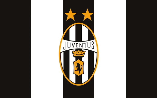 Bandera club de fútbol Juventus, Italia —  Fotos de Stock
