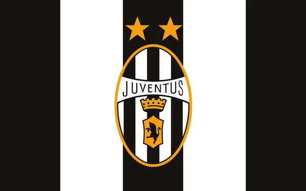 Bandeira football club Juventus, Itália — Fotografia de Stock