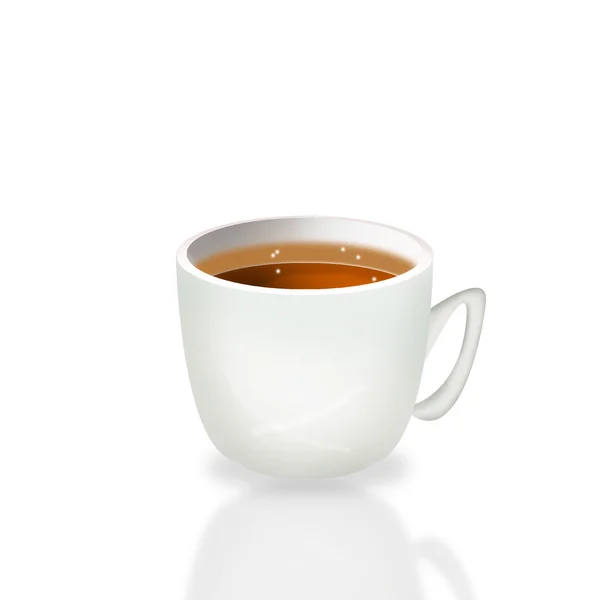 Boné branco de chá — Fotografia de Stock