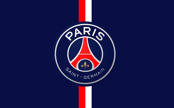 Flaga klub piłkarski z Paris Saint-Germain, Francja — Zdjęcie stockowe