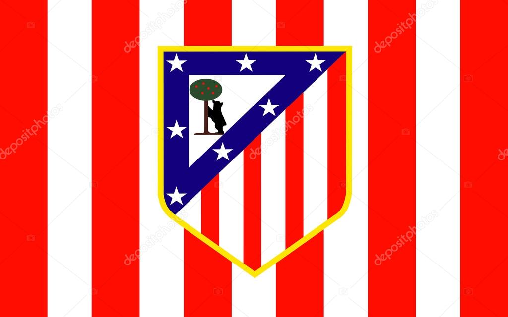 Bandera club de fútbol Atlético Madrid, España Ilustración de stock de  ©zloyel #88939058