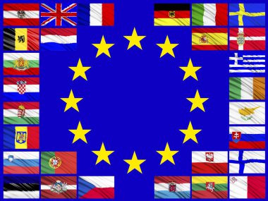 Avrupa Birliği ait ülke bayrakları