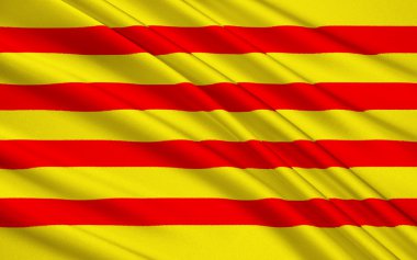 Bayrak Senyera - kalıptır günümüzde dört İspanyol bayrağı bir