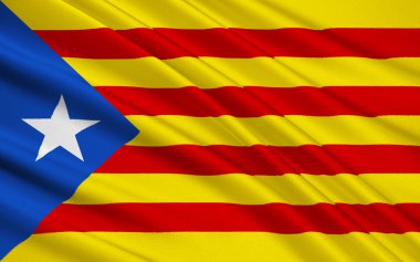 Bayrak Senyera - kalıptır günümüzde dört İspanyol bayrağı bir