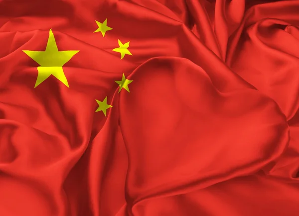 Flagge der Volksrepublik China — Stockfoto