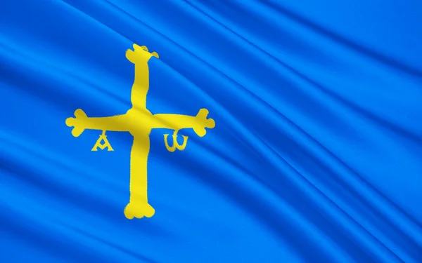 Drapeau des Asturies, Espagne — Photo