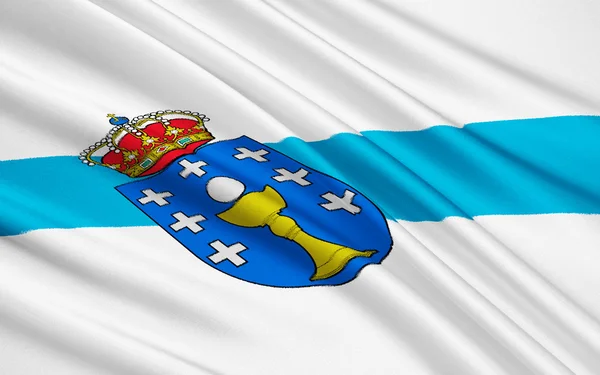 Flag of Galicia, Spain — Stock Photo, Image