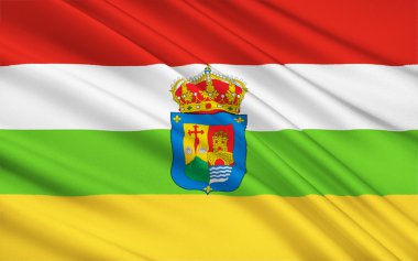 The flag of the Rioja or La Rioja, Spain