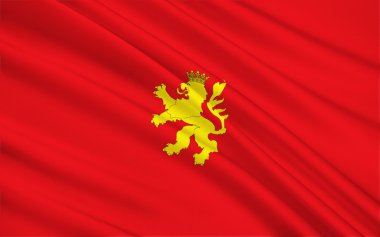 Flag of Zaragoza - a city in the northeast of Spain