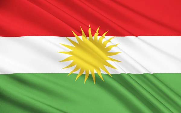 Flagge Kurdistans - ethno-geografisches Gebiet im Nahen Osten — Stockfoto