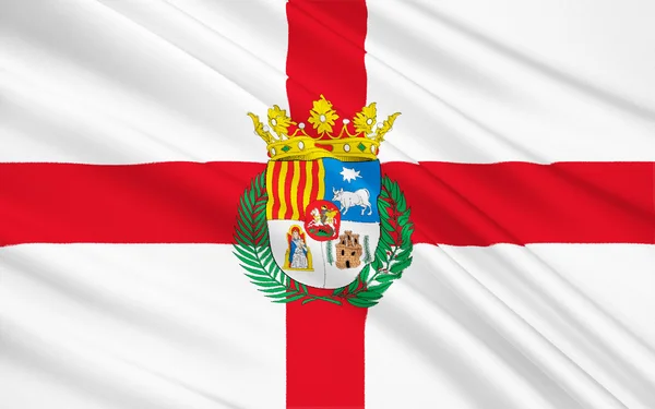 Flag of Teruel - Province in the east of Spain — Stok fotoğraf