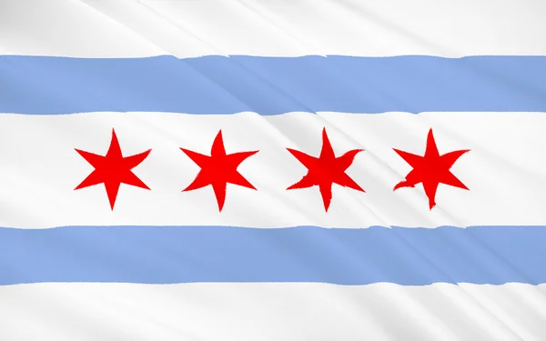State Flag of Chicago - city in the United States — Stock Fotó