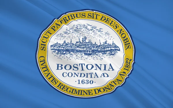 State Flag of Boston - the capital and largest city of the state — Stockfoto