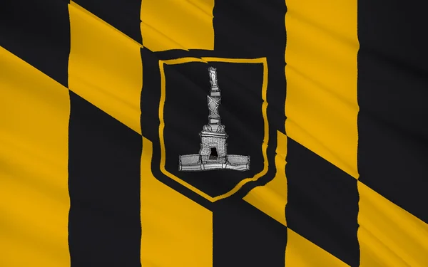 State Flag of Baltimore - an independent city in the east of the — стокове фото