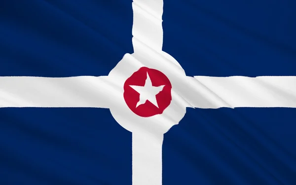 State Flag of Indianapolis - a city in the Midwest, the capital — 스톡 사진