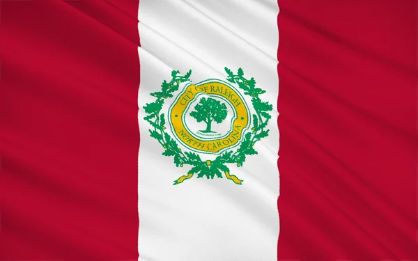 Raleigh - North Carolina ABD başkenti Devlet bayrağı — Stok fotoğraf