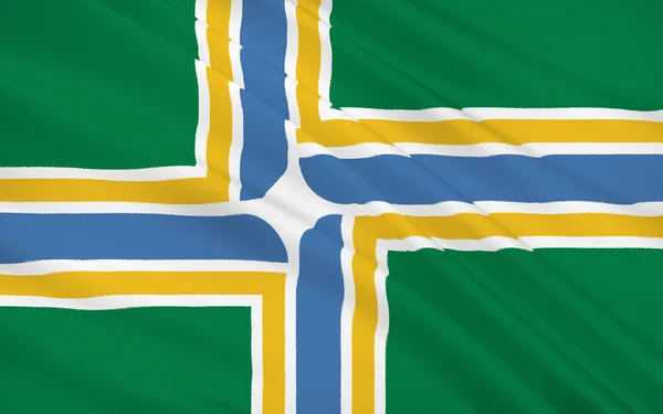 Staat van de vlag van Portland - een stad in het noordwesten van de — Stockfoto