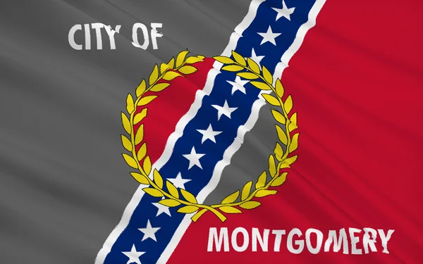 Bandiera di Stato di Montgomery - la capitale dell'Alabama, USA . — Foto Stock