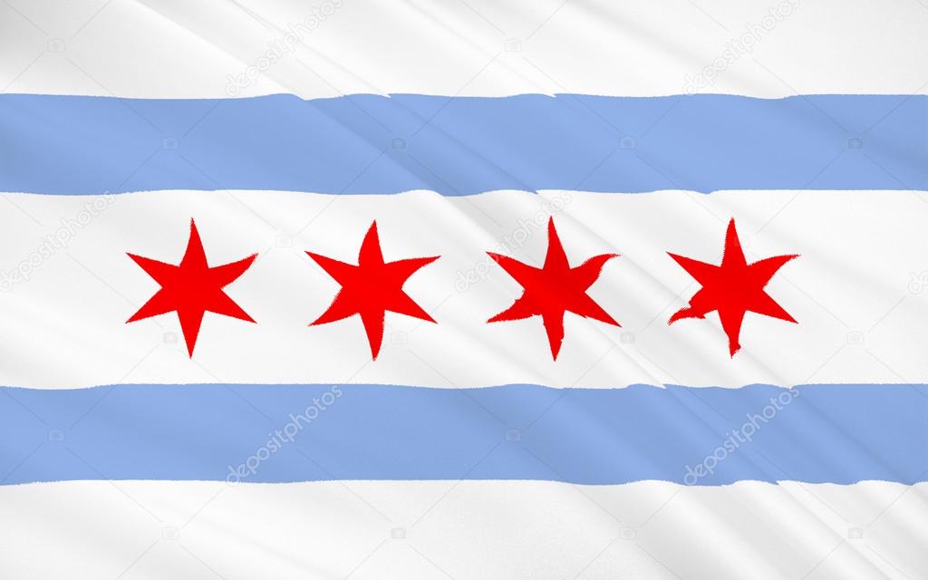 State Flag of Chicago - city in the United States