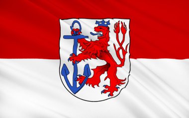 Flag of Dusseldorf - a city in the west of Germany, in the Rhine