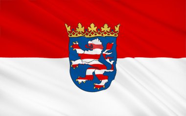 Flag of Hesse - the land of Germany. Capital - the city of Wiesb