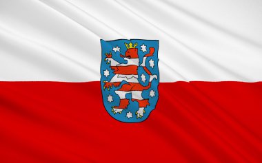 Flag of Thuringia - the federal state of Germany