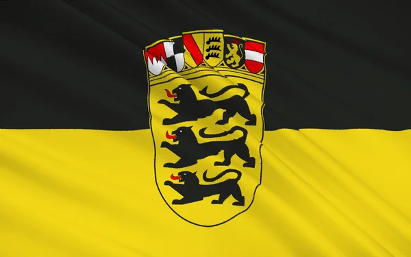 Flag of Baden-Wurttemberg - the land of Germany — Stok fotoğraf