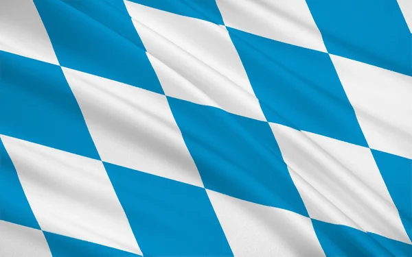 Flag of Bavaria - the land in the south and southeast of the Fed — Φωτογραφία Αρχείου