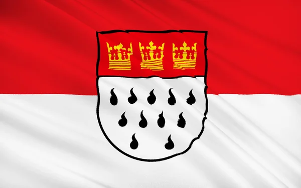 Flag of Cologne - a city in the Federal Republic of Germany, in — Zdjęcie stockowe