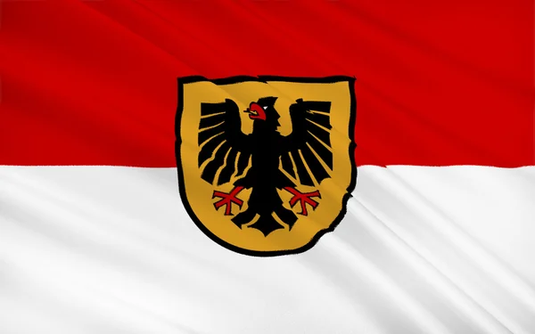 Flag of Dortmund is an independent city in North Rhine-Westphali — Zdjęcie stockowe