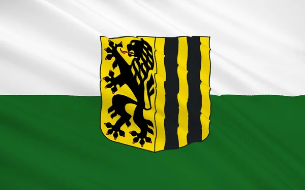 Флаг Дрездена - город в Германии, административный центр — стоковое фото