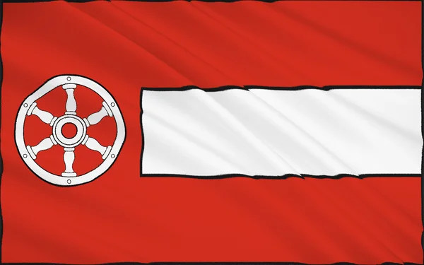 Flag of Erfurt is the capital city of Thuringia and the main cit — 图库照片