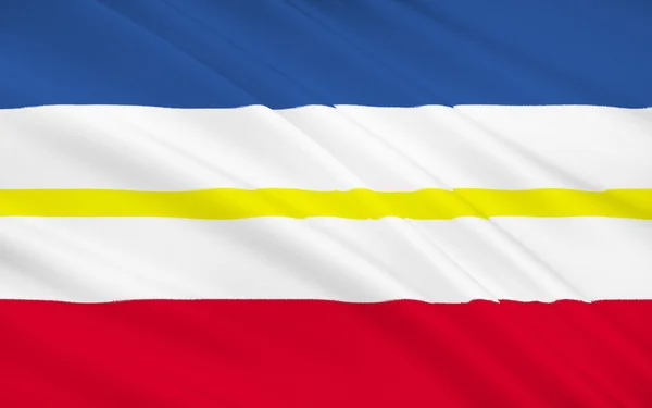 Flag of Mecklenburg-Western Pomerania is a federated state in no — Zdjęcie stockowe