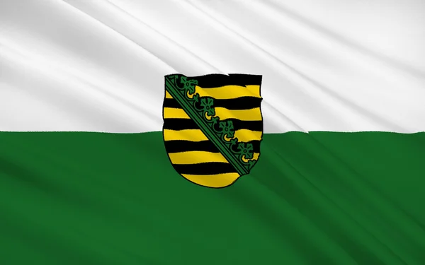 Bandiera della Sassonia, Libero Stato di Sassonia - come parte della st federale — Foto Stock