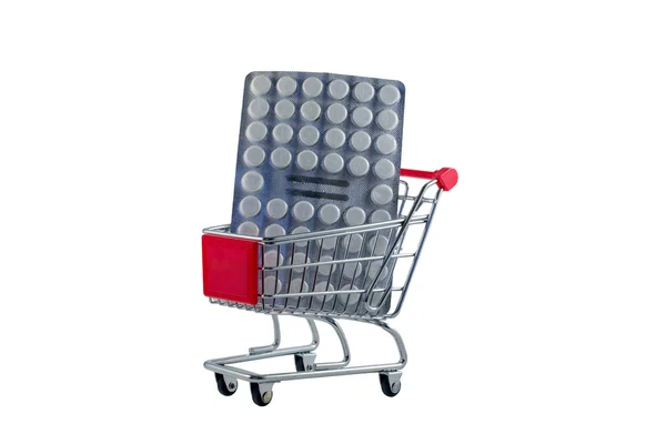 Nákupní vozíky s prášky — Stock fotografie