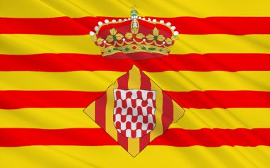 Girona bayrağı Ispanya ilinde