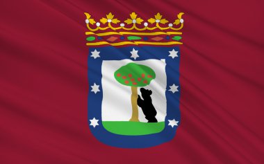 Flag of Madrid is a south-western European city, Spain