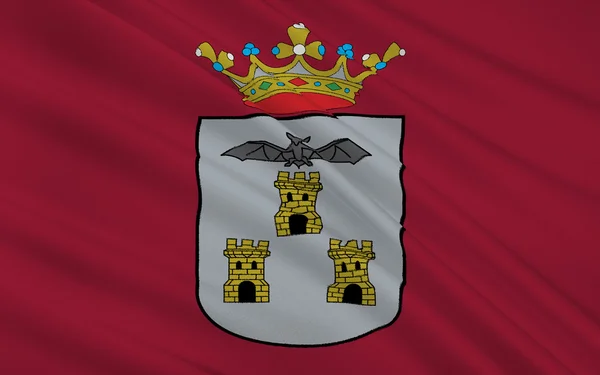 Flag of Albacete is a city and municipality Spanish — Stock fotografie