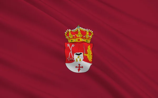 Flag of Ciudad Real (Royal City) is a city in Castile La Manch — Stock Fotó