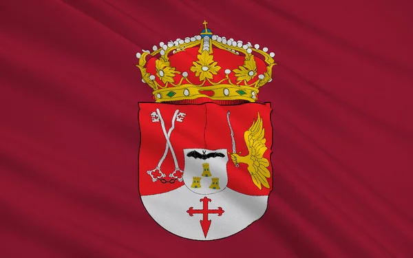 Flag of Ciudad Real (Royal City) is a city in Castile La Manch — Zdjęcie stockowe
