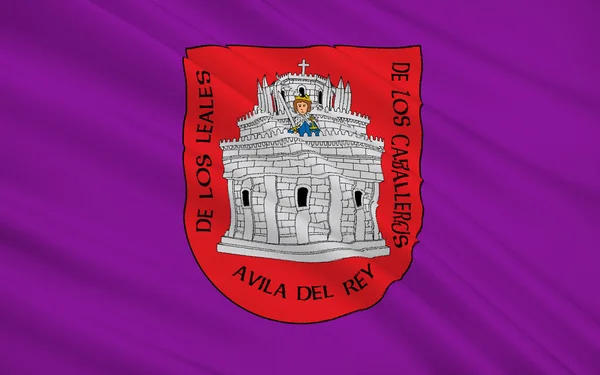 Flag of Avila is a Spanish town — Zdjęcie stockowe