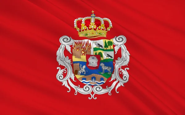 Flag of Avila is a province of central-western Spain — Zdjęcie stockowe
