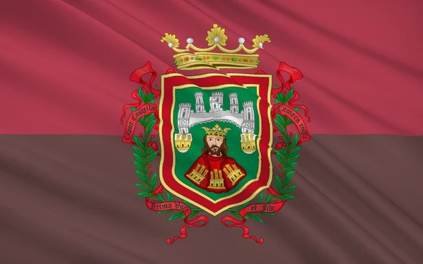 Flag of Burgos is a city of northern Spain — Stock Fotó