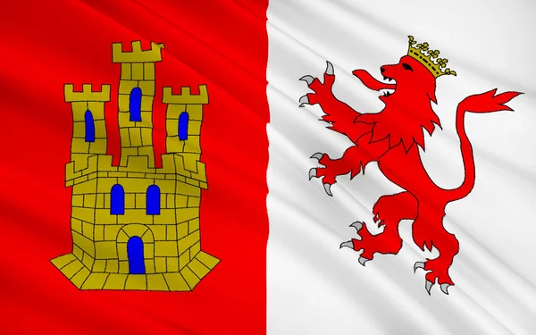 Flag of Caceres is the capital of Caceres province, Spain — Φωτογραφία Αρχείου
