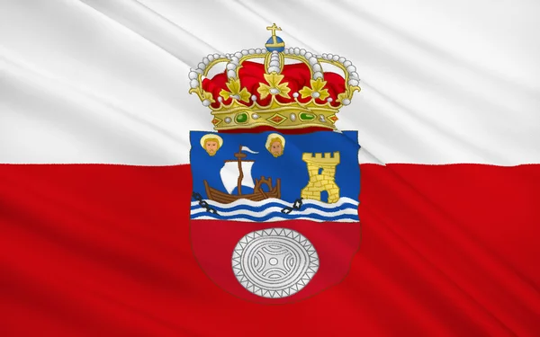 Flag of Cantabria is a autonomous community of Spain — ストック写真