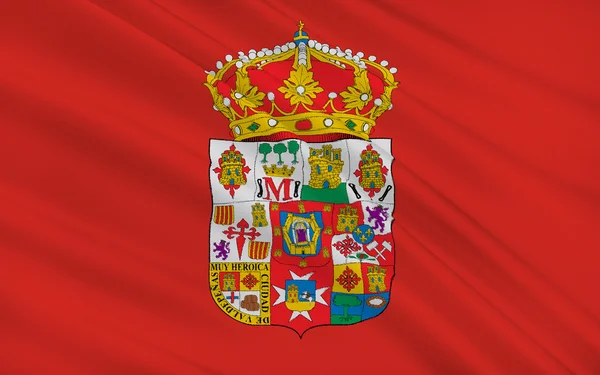 Flag of Ciudad Real is a province in the southwestern of Spain — 图库照片