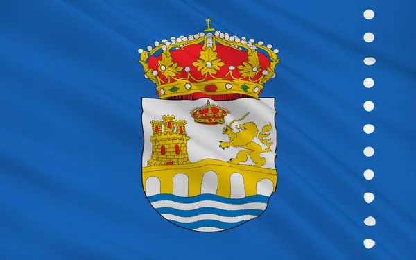 Флаг Оуренсея - город на северо-западе Испании — стоковое фото
