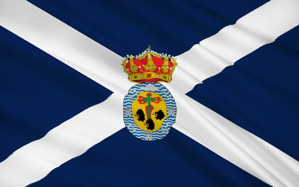 Flag of Ciudad Real (Royal City) is a city in Castile La Manch — Stockfoto