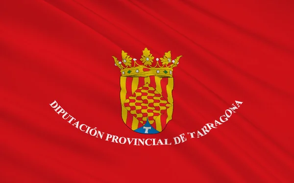 Vlag van Tarragona is een provincie van Spanje — Stockfoto