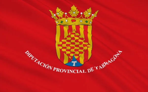 Vlag van Tarragona is een provincie van Spanje — Stockfoto